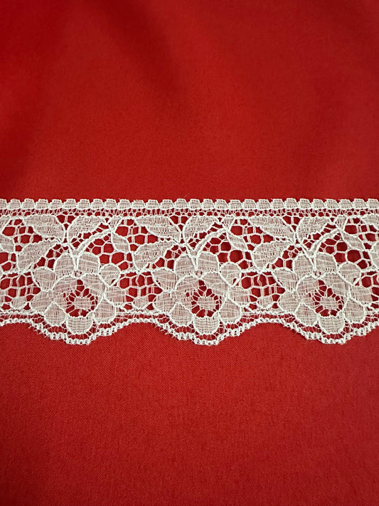White lace, 2 inches wide 1 yard