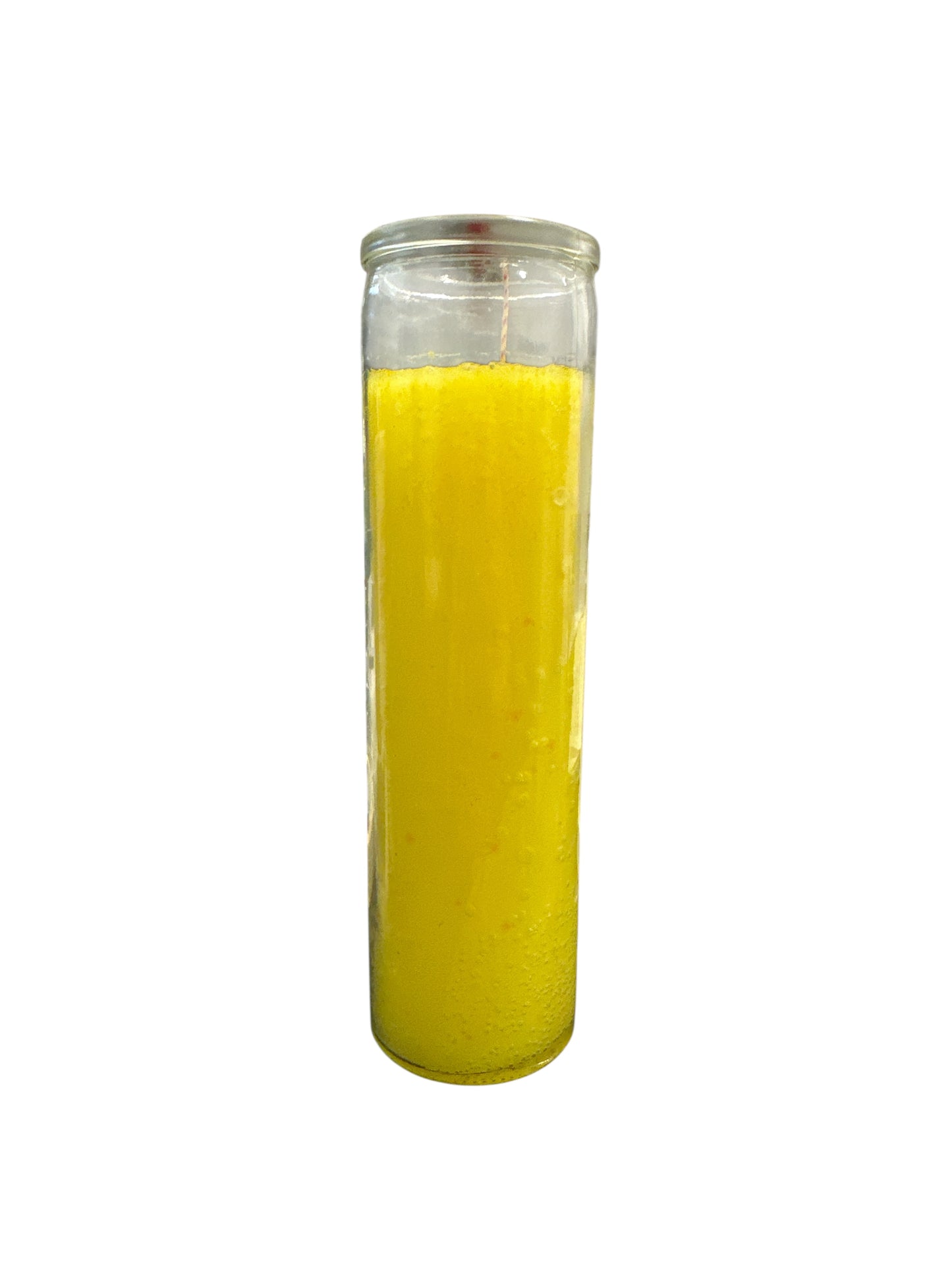 8" Glass color Candle