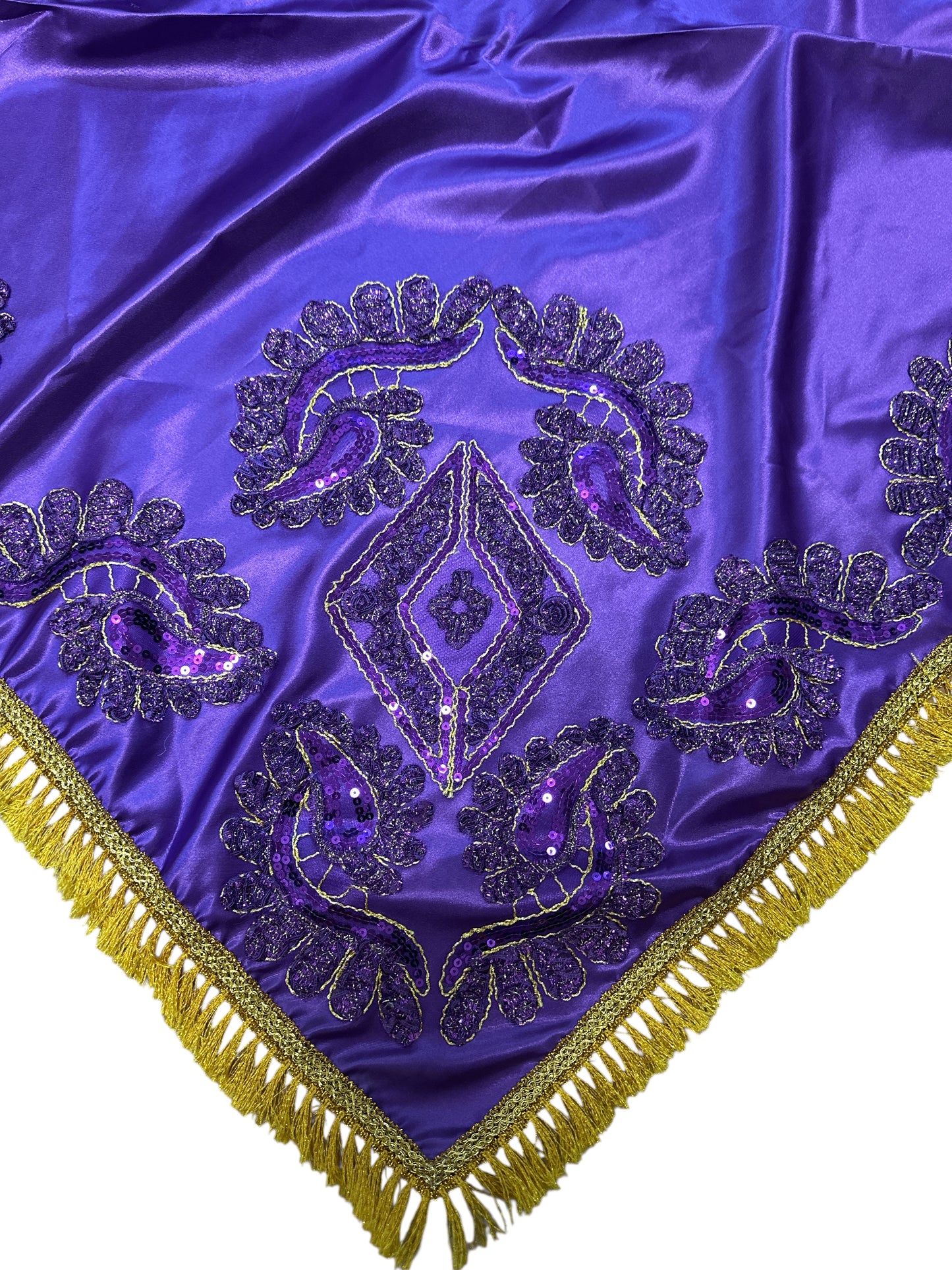 Saint Lazarus decorated satin cloth 36"x 36"