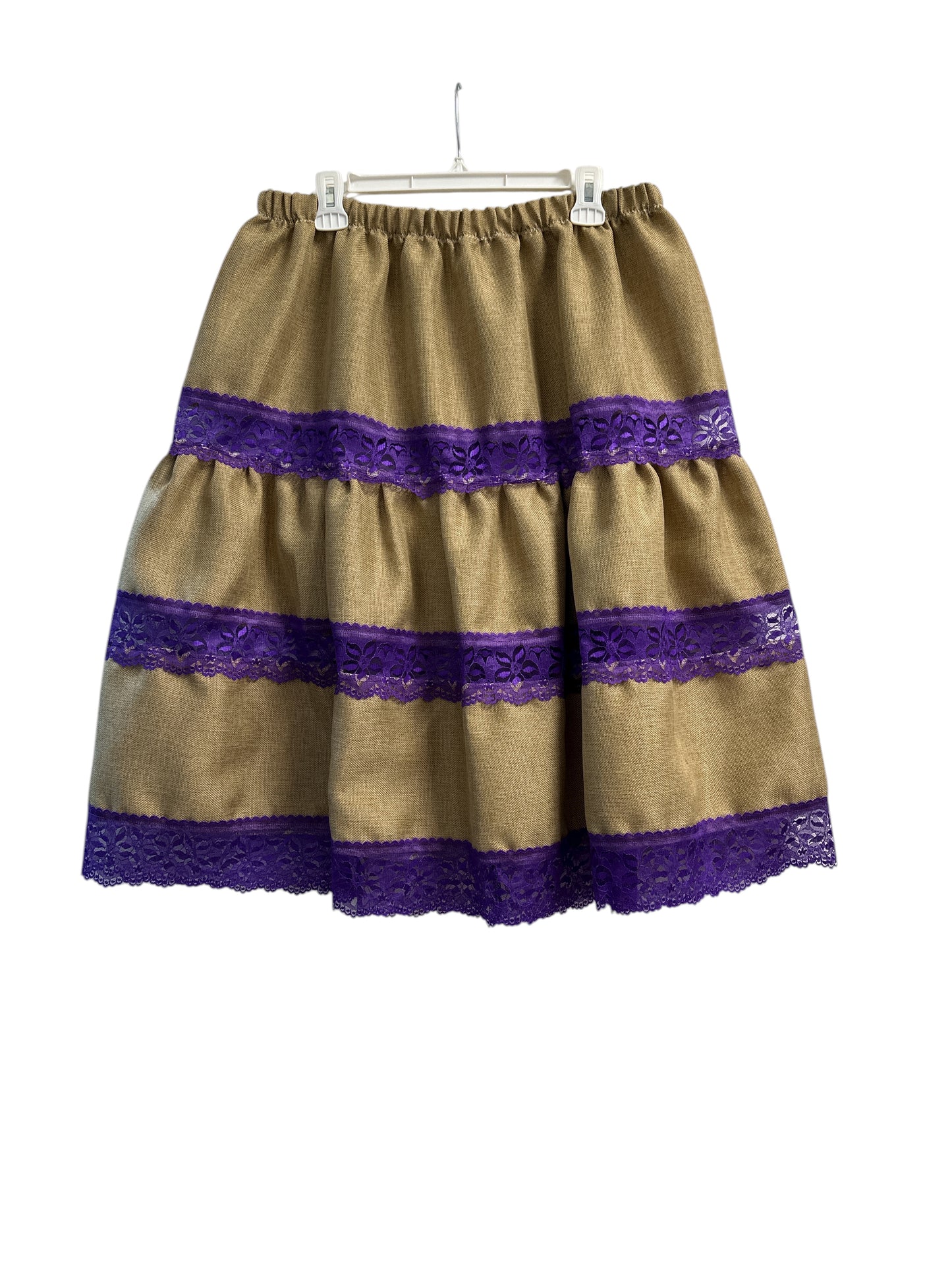Saint Lazarus Sack and purple lace Skirt