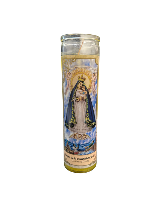 8" Our Lady of Charity image prayer candle