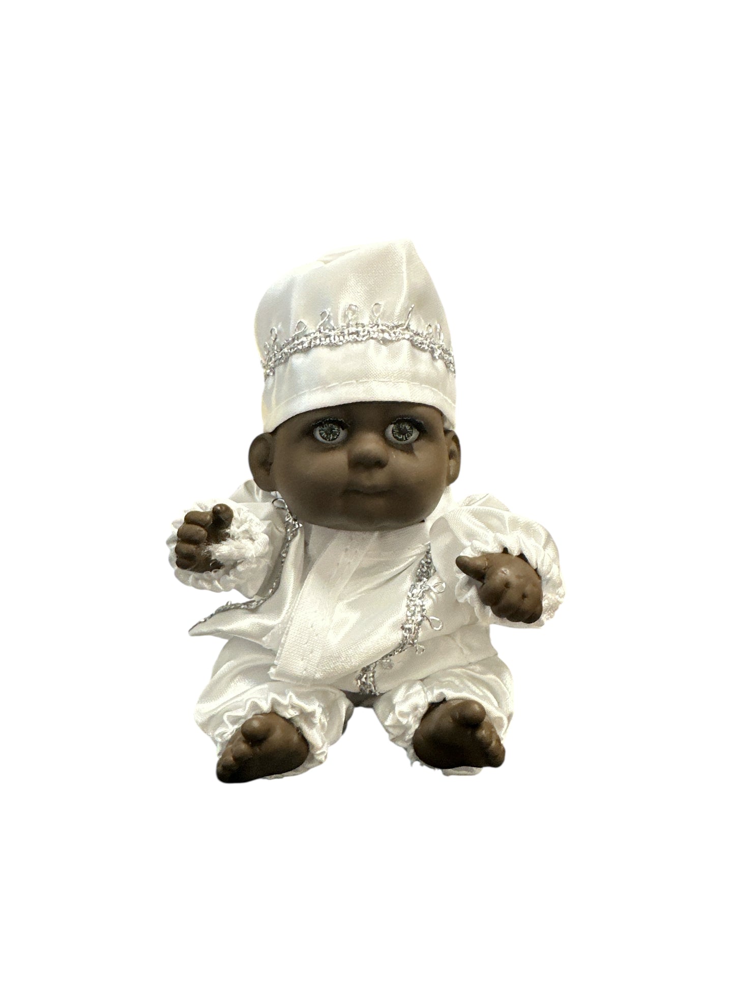 6" Baby dressed in white  (Obatala/ Ibeyi)