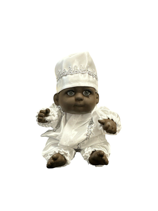 6" Baby dressed in white  (Obatala/ Ibeyi)