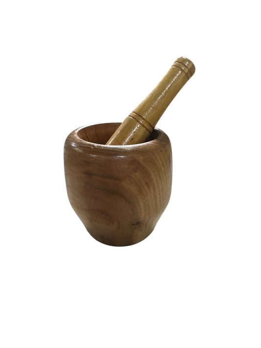 Mortar with Pestle Wooden (Mortero) 4"
