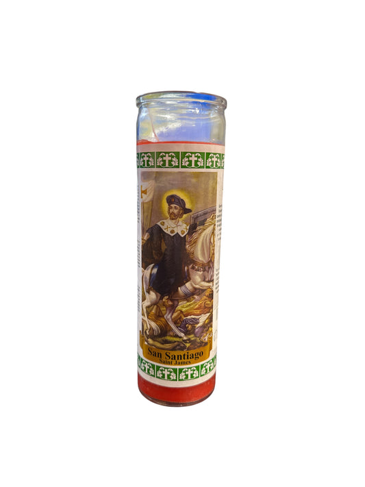 8" Saint James image candle
