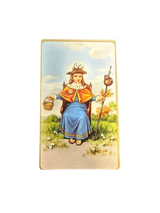 Prayer Card Miraculous Child of Atocha 4"x 2"