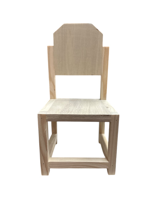 Taburete/ Silla de madera 10"x 4.5"