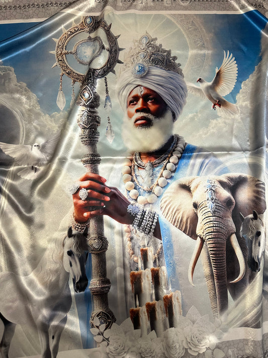 Sublimated satin cloths with images 41"x 41"
