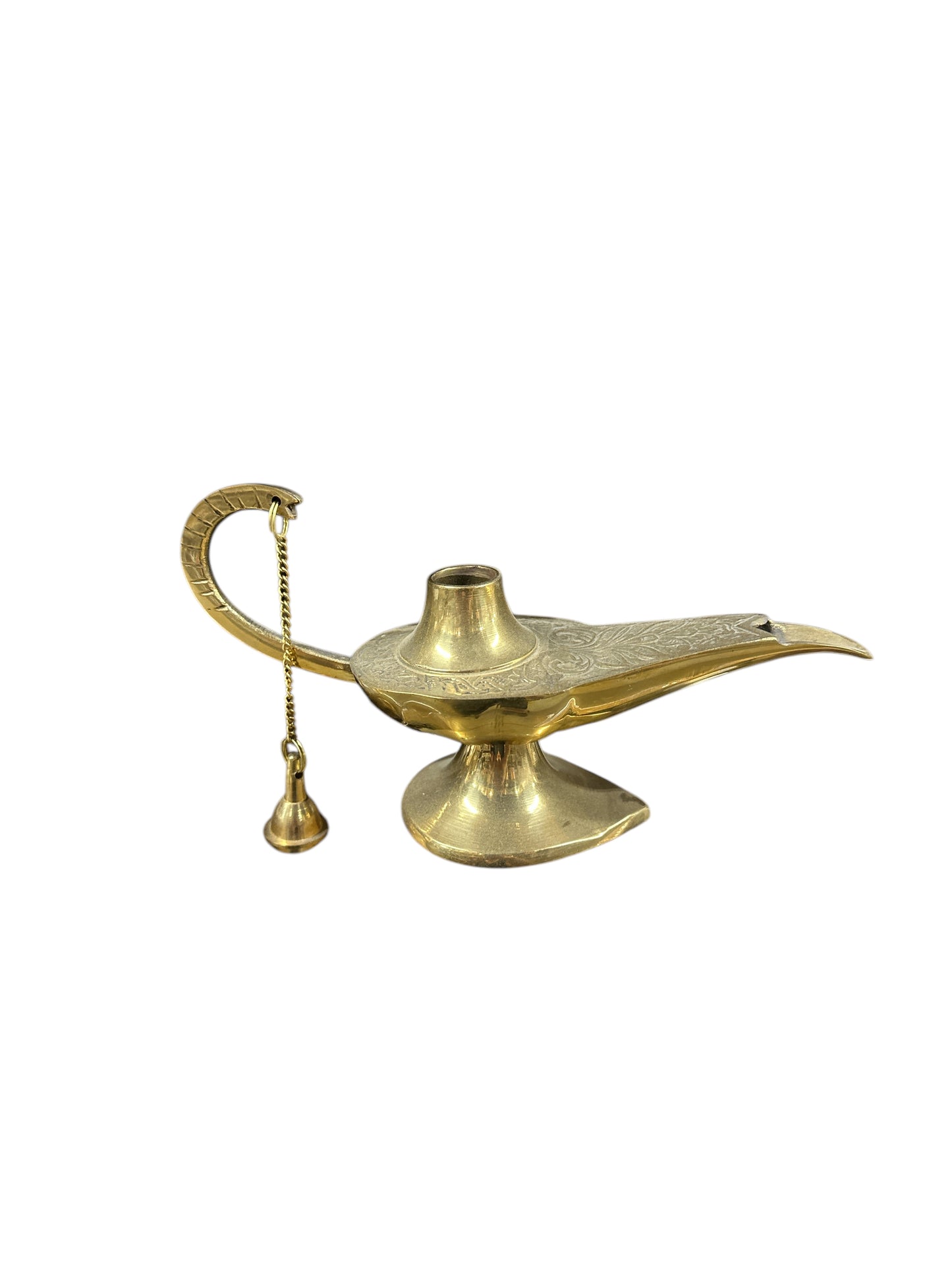 7" Brass oil lamp
