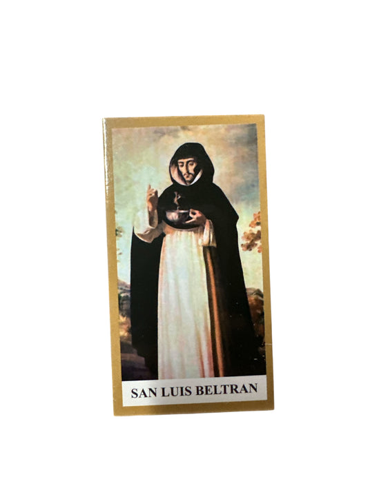 Prayer Card San Luis Beltrán 4"x 2"