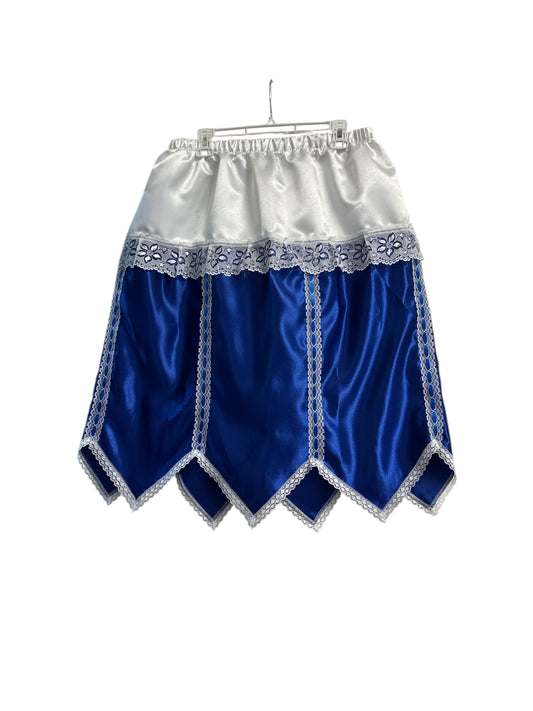 Satin Skirt Blue and White Lg/ XL size