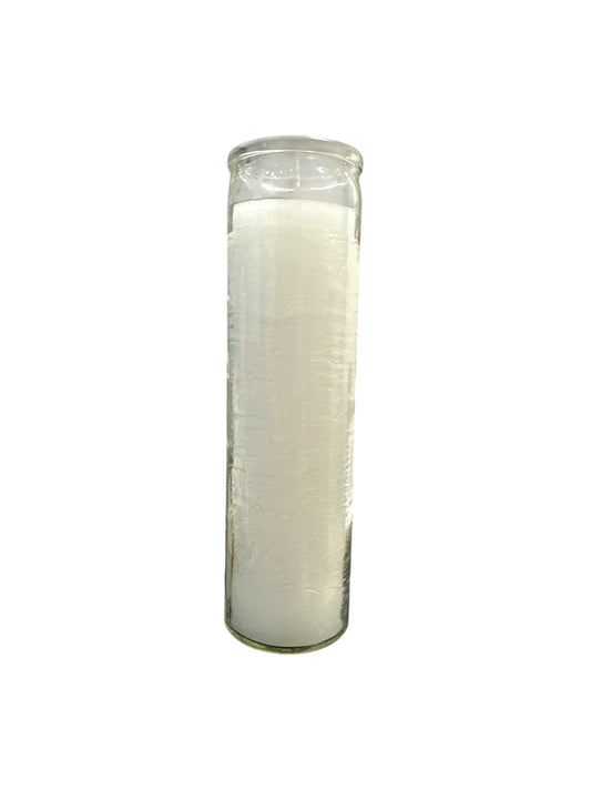 8" Glass color Candle