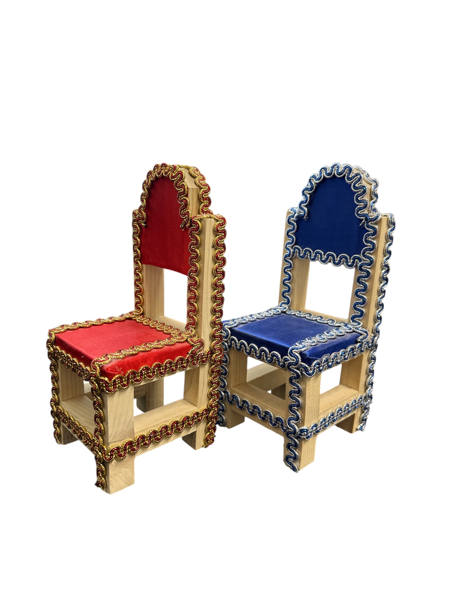 Ibeyi Decorated wooden chair 8"H x 3.5"W  (1 Pair)
