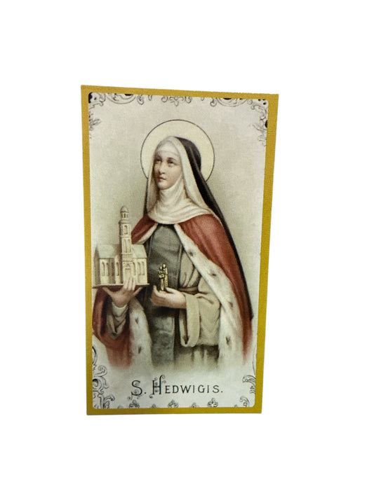 Prayer Card Santa Eduviges of Polonia 4"x 2"
