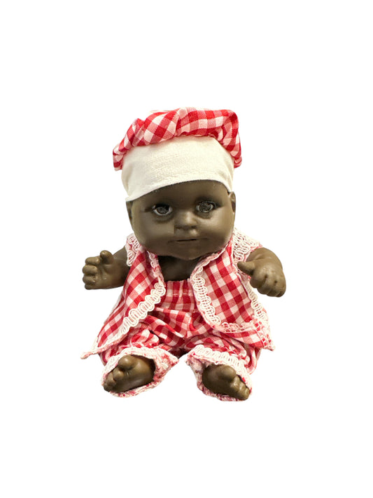 6" Baby dressed inRed and White (Ibeyi/ Shango)