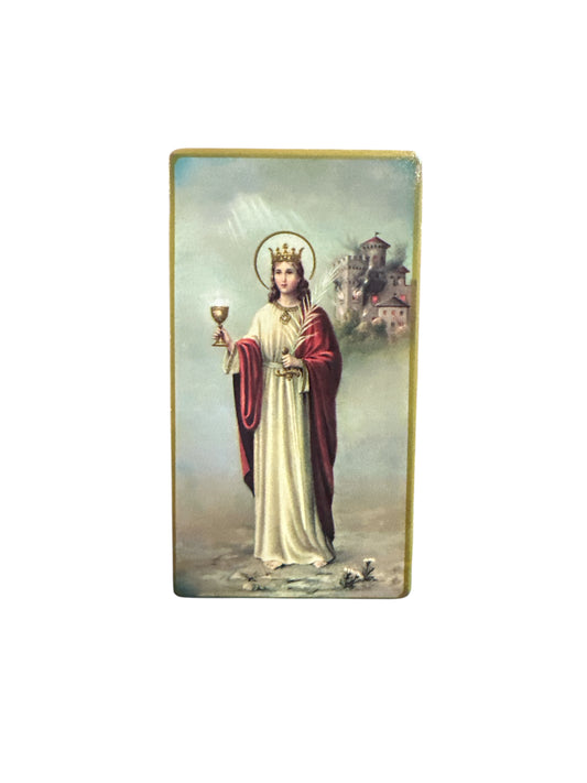 Prayer Card Santa Bárbara 4"x 2"