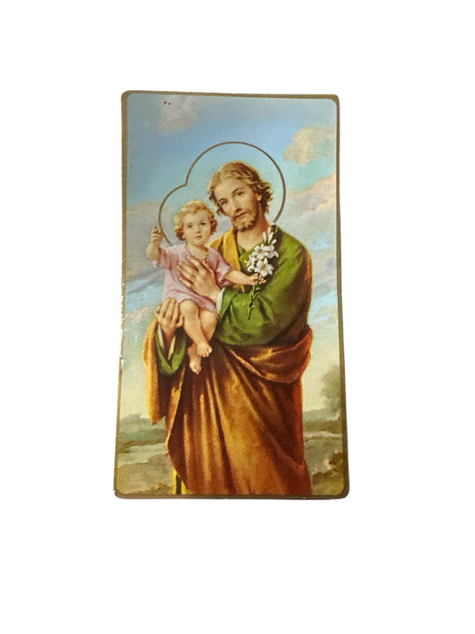 Prayer Card  Glorioso Patriarca San José 4"x 2"