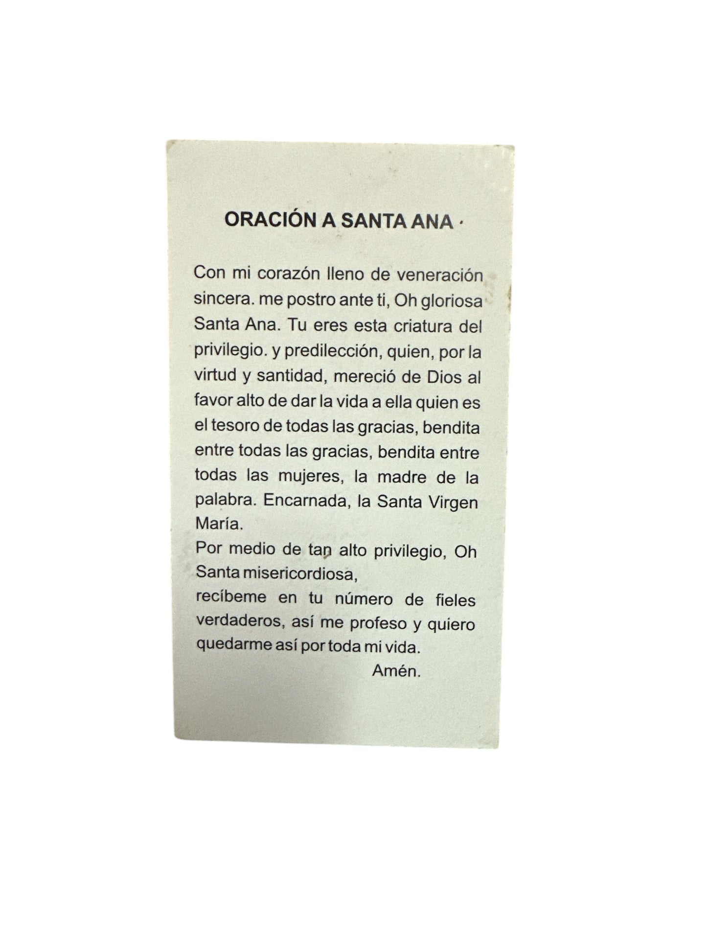 Prayer Card Santa Ana 4"x 2"