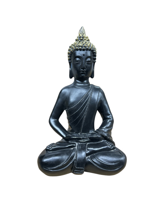 Black and Gold Buddha Image 12"x 7"