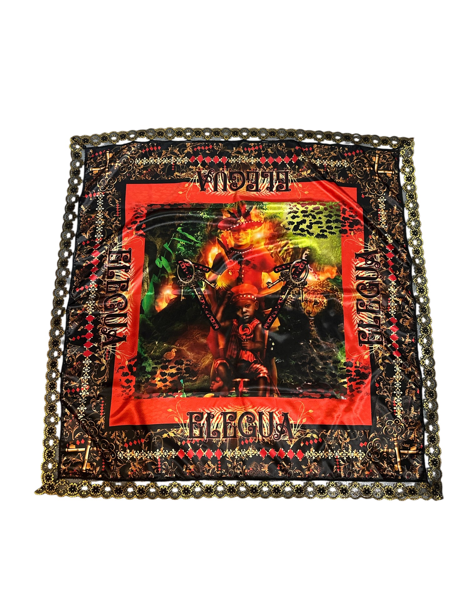 Sublimated satin cloths with images 41"x 41"