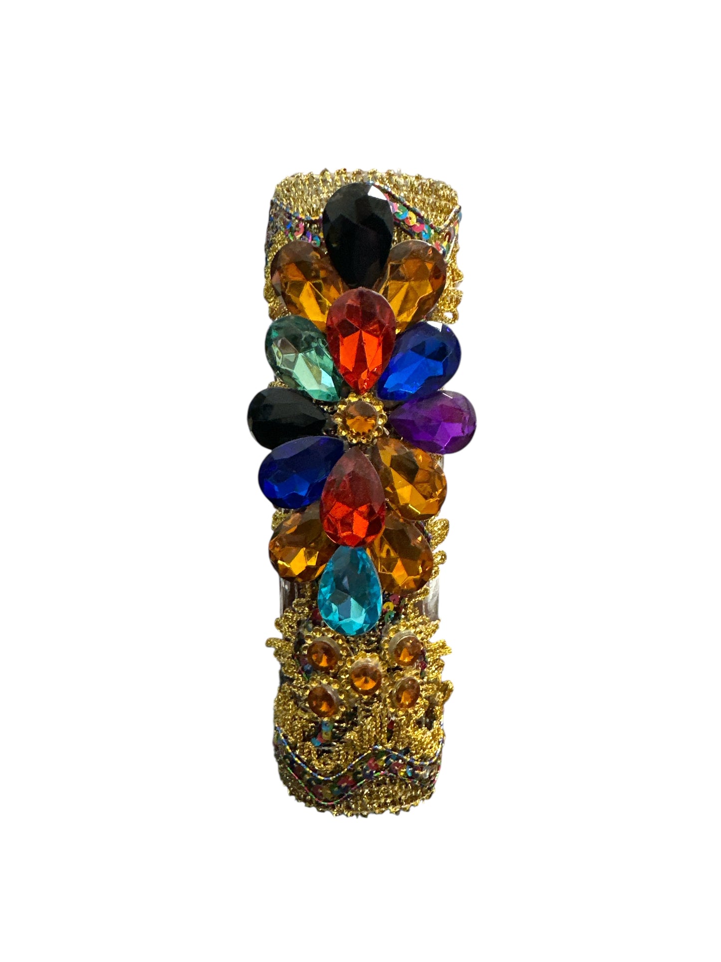 8" Oya decorated candle