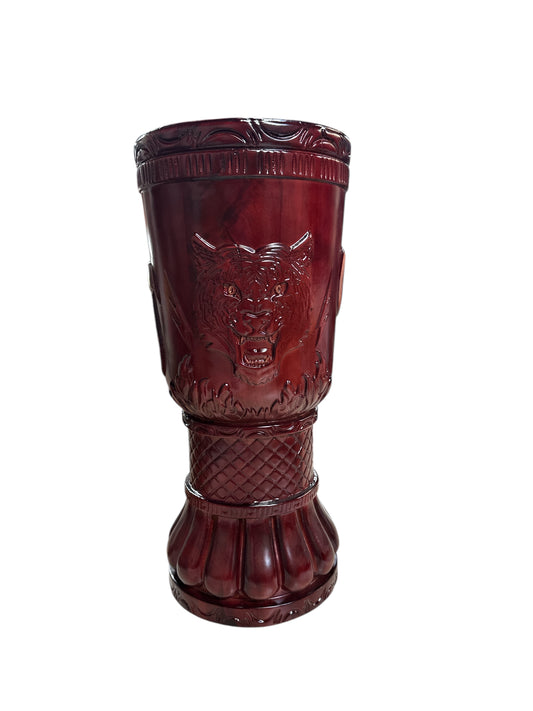 Shango Wooden Pedestal (Pilon) 21”H x 9.5”