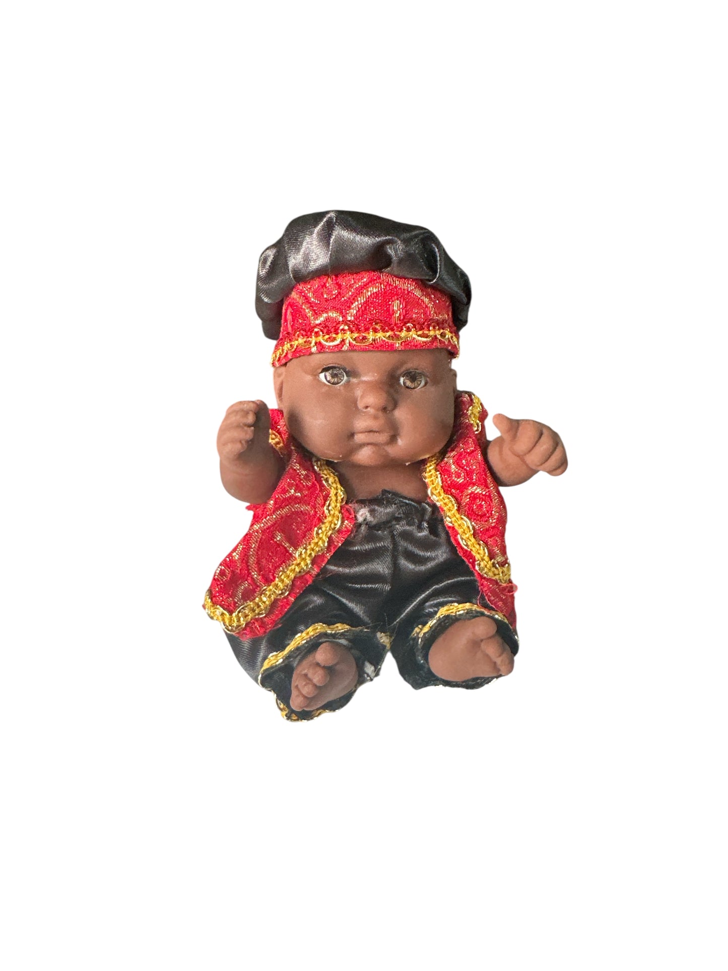 6" Baby dressed in Red and Black (Elegua)
