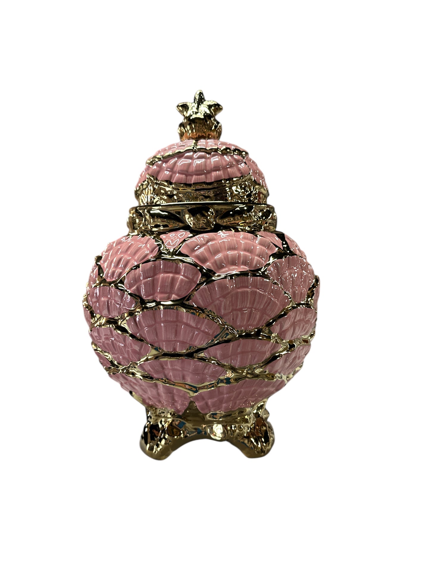 Obba Potiche Pink/ Gold 15"x 13"