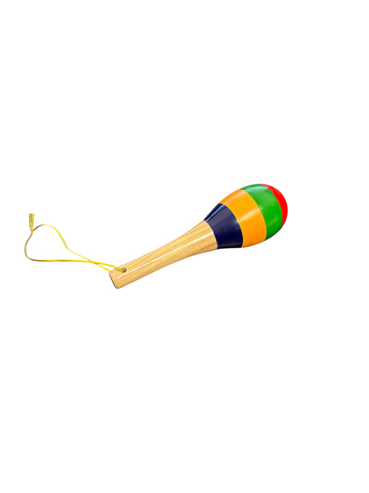 Painted Wooden Maraca 5"