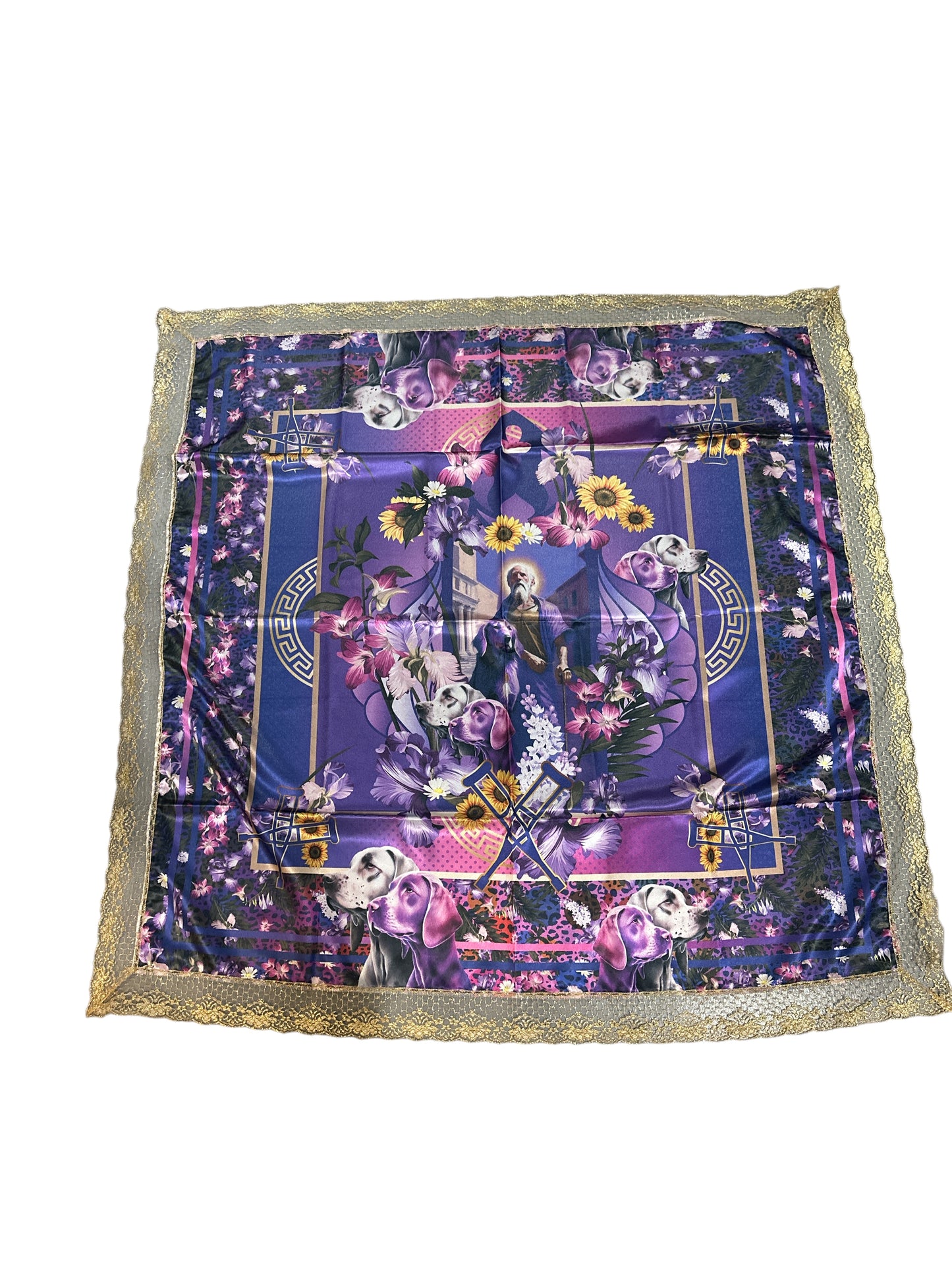 Sublimated satin cloths with images 41"x 41"