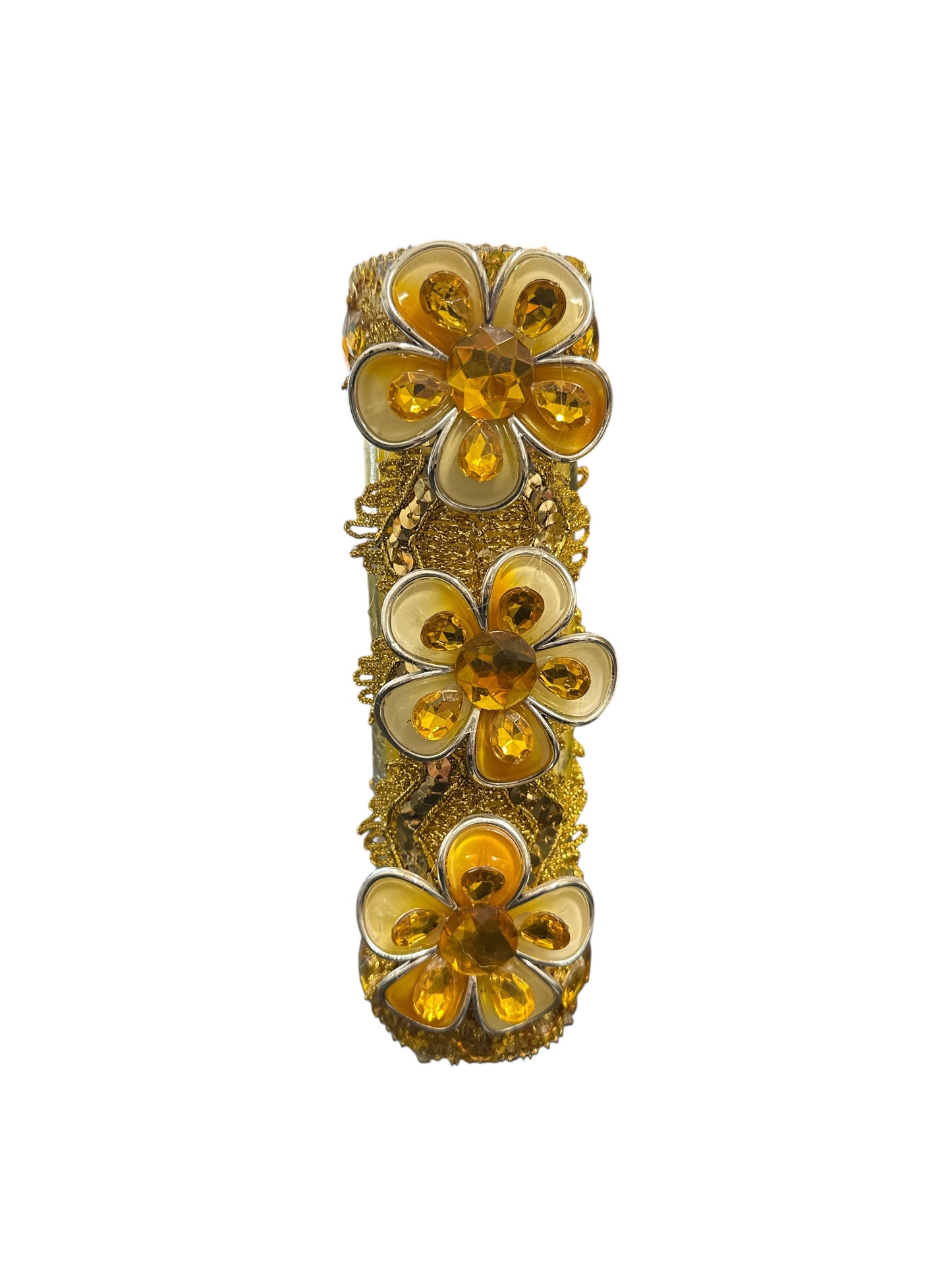 8" Ochun decorated candle