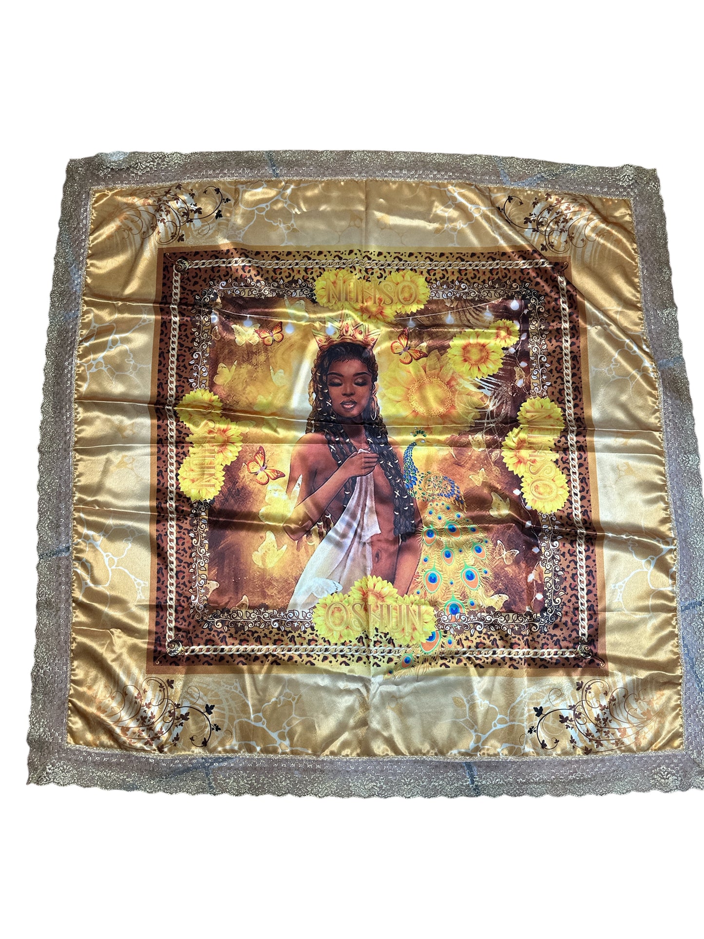 Sublimated satin cloths with images 41"x 41"