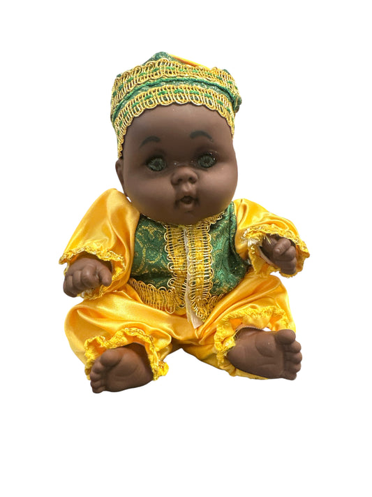 9" Baby dressed in Green and Yellow (Orula)