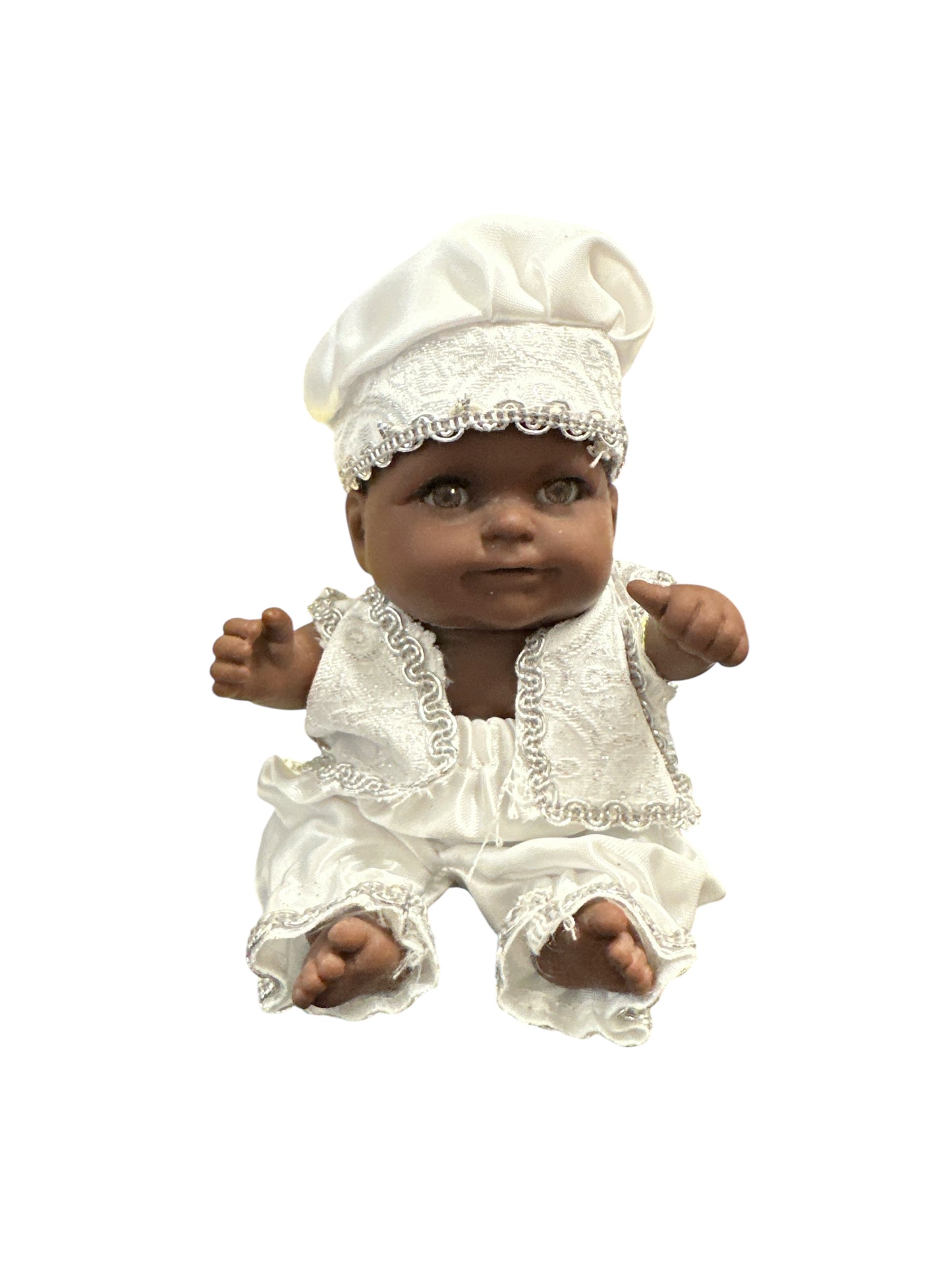 6" Baby dressed in white  (Obatala/ Ibeyi)