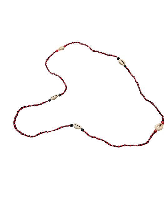 Elegua necklace with snails 23” long