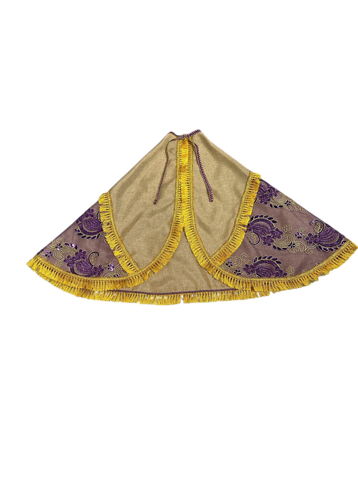 Saint Lazarus sack and lace cape 36"