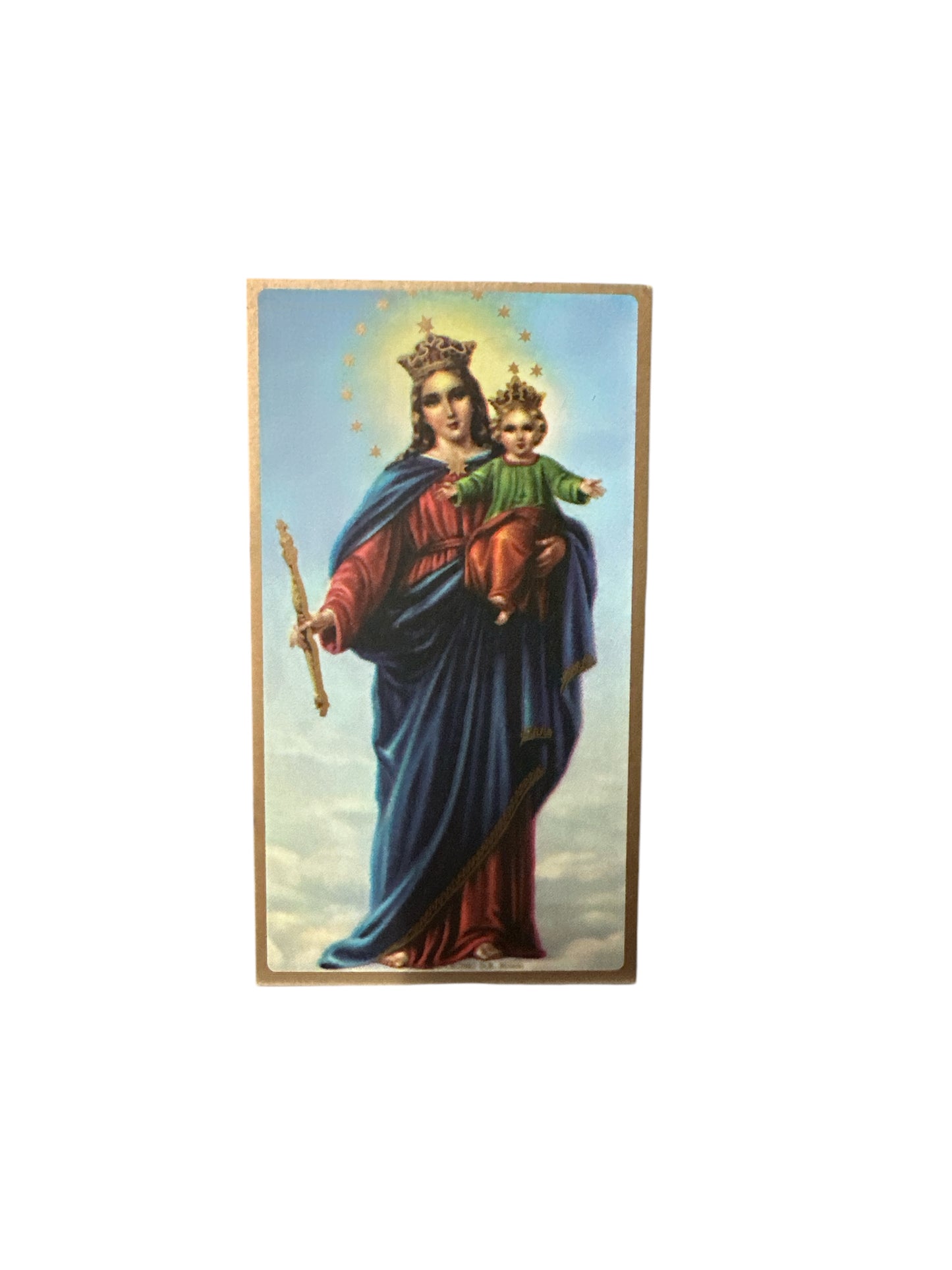 Prayer Card María Auxiliadora 4"x 2"