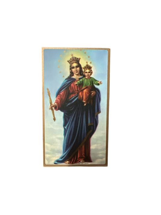 Prayer Card María Auxiliadora 4"x 2"
