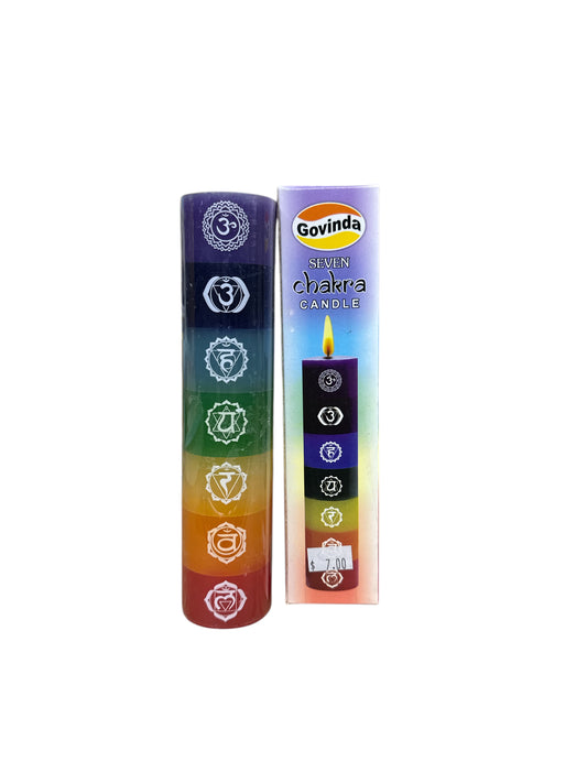 7 Chakras Candle 7"