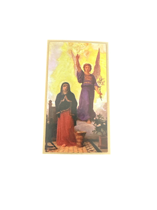 Prayer Card Archangel Saint Gabriel 4"x 2"