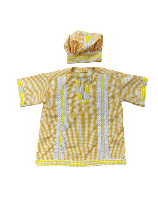 Gingham shirt and hat Size S/M