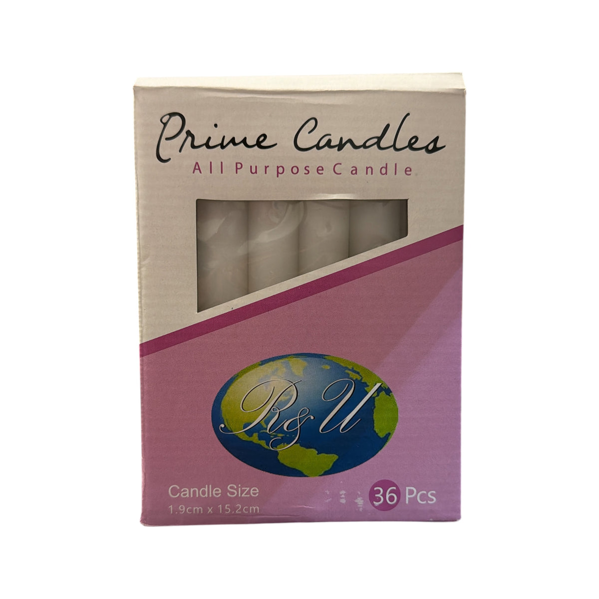 6" White tape candle box (36 Units)