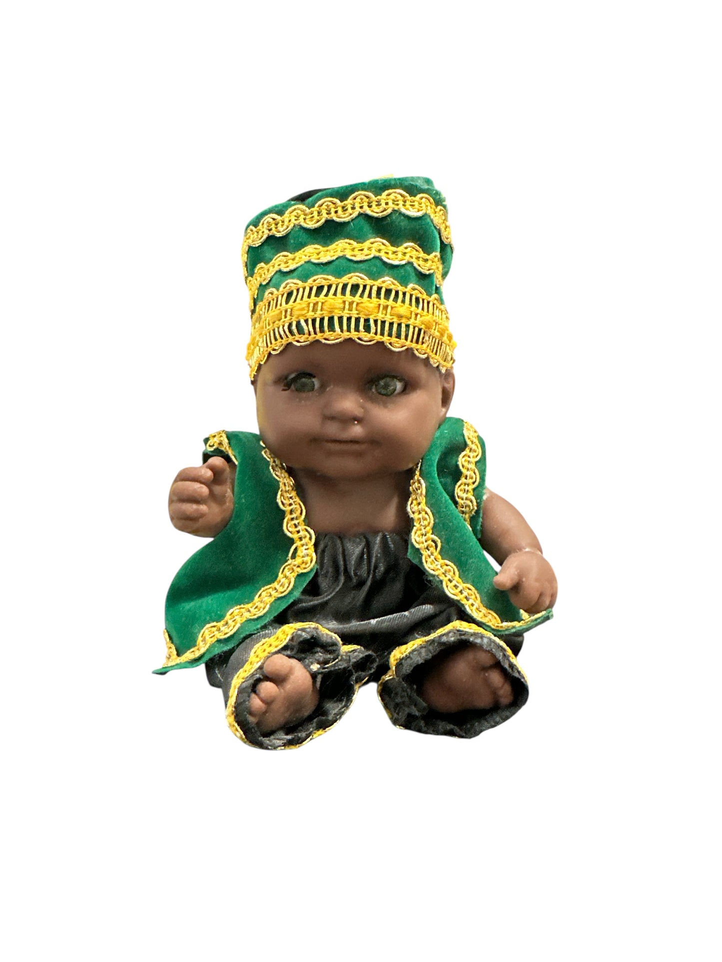 6" Baby dressed in Black and Green (Ogun)