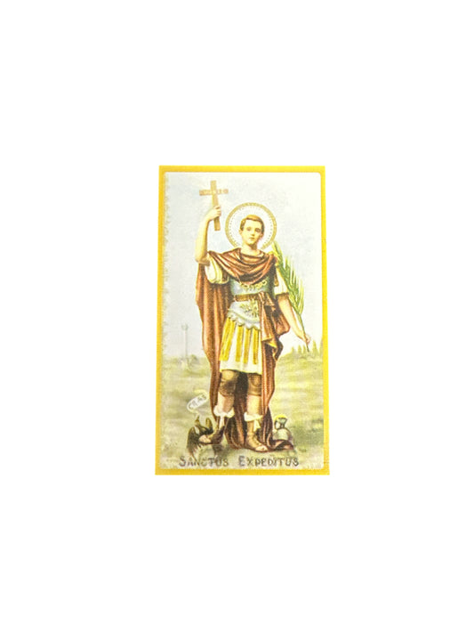 Prayer Card Saint Expeditus 4"x 2"