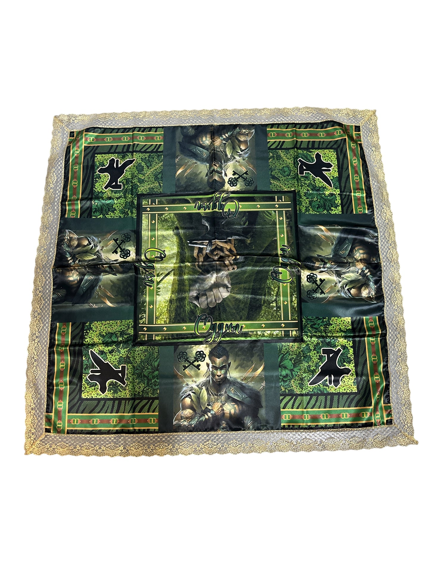 Sublimated satin cloths with images 41"x 41"