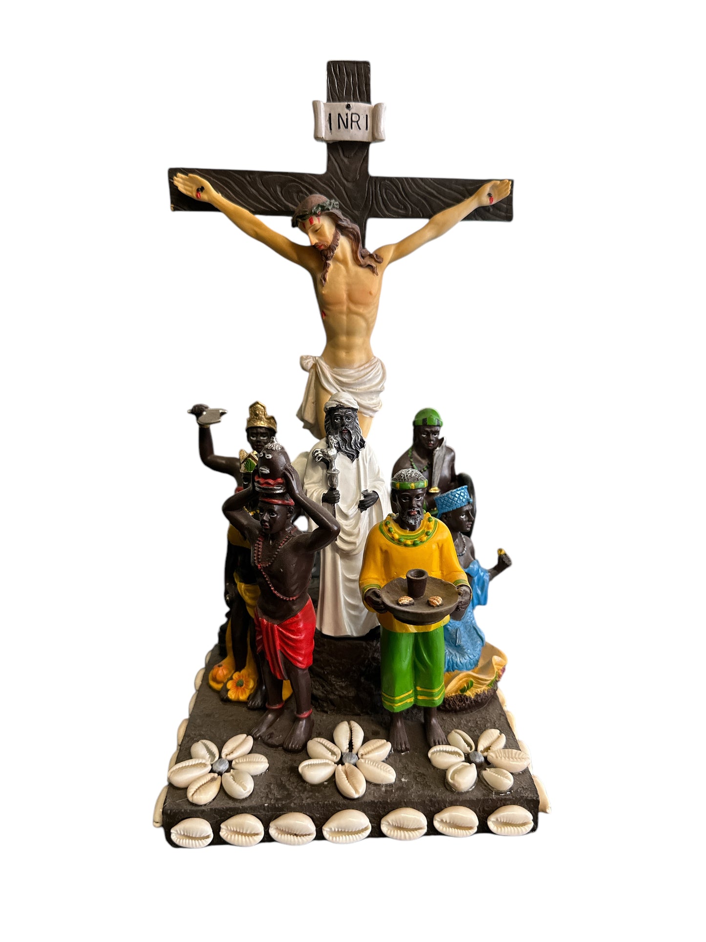 Estatua 7 Potencias Africanas con Cristo 12"