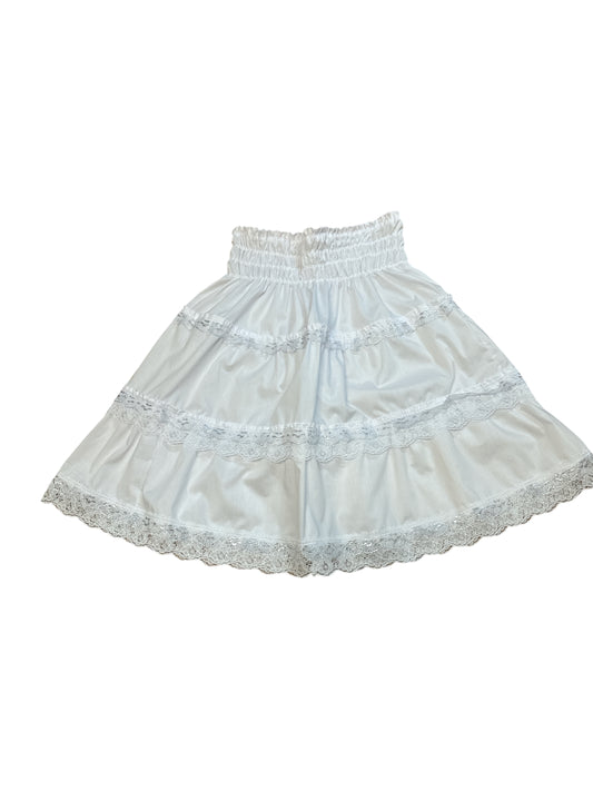 Cotton White Skirt Medium Size