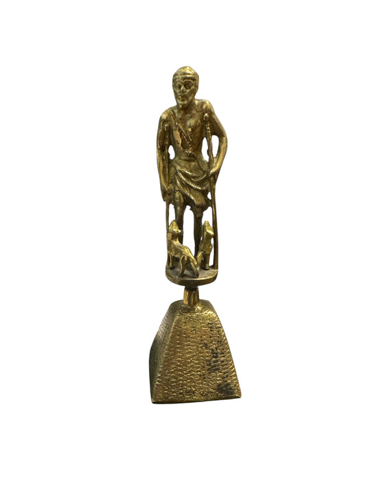 Saint Lazarus Brass Bell 6"