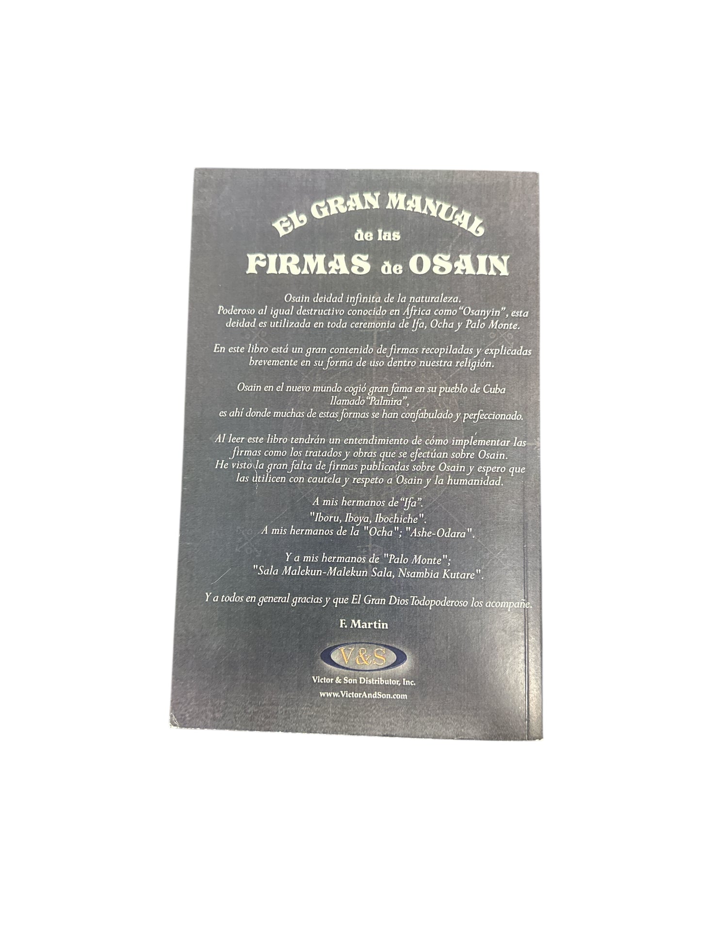 Book The Great Manual of Osain Signature