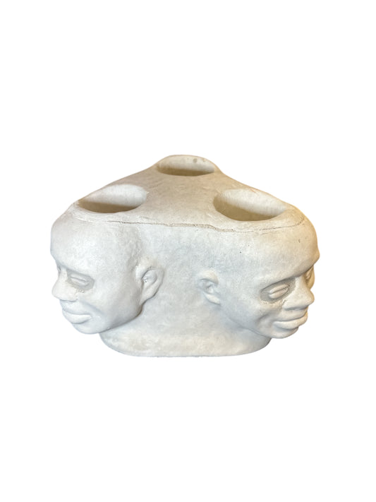 Elegua with 3 faces made of cement 5"H x 6" W